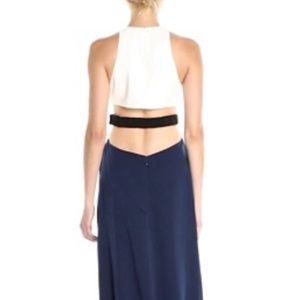 Halston Heritage colorblock gown